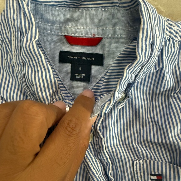 Tommy Hilfiger Light Blue Striped Shirt - Picture 2 of 2